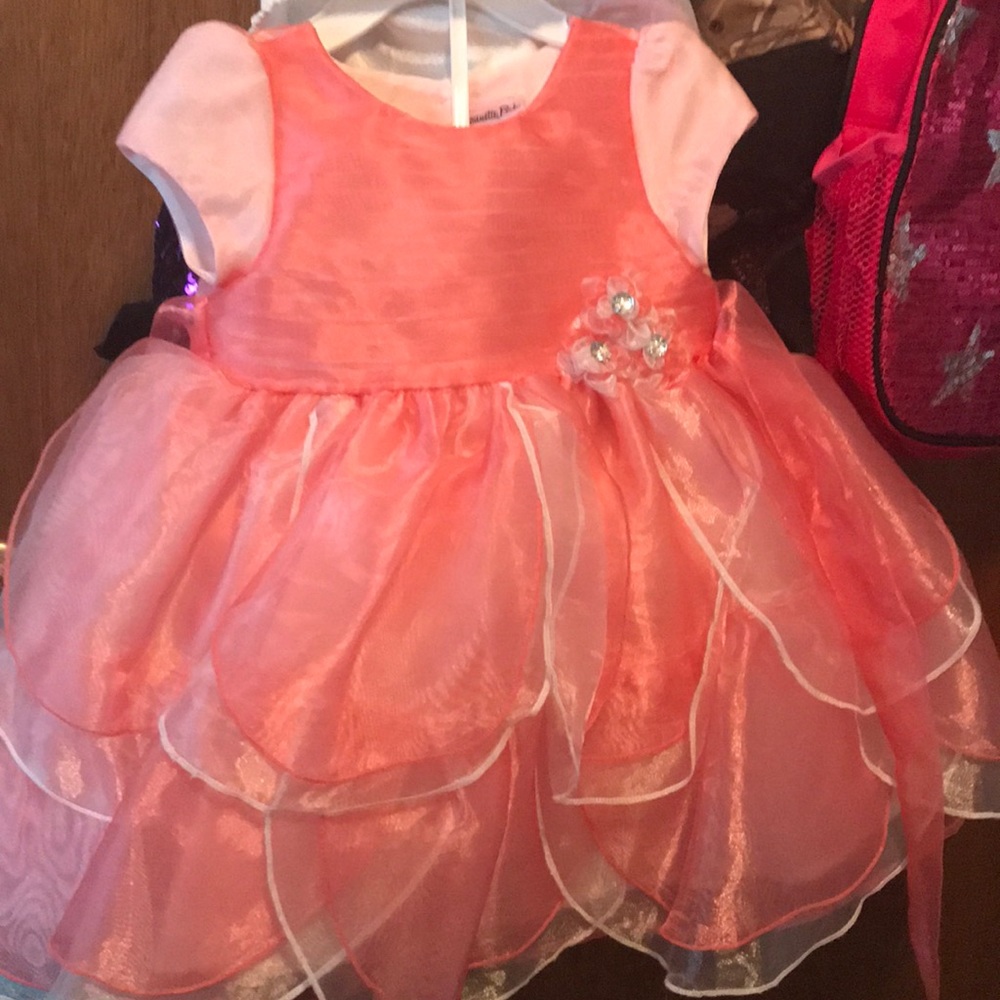 Salmon colored petal dress